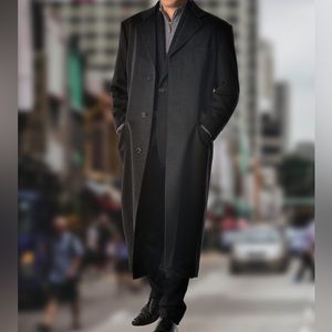 100% Cashmere  Mark Shale ankle legnth Topcoat